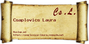 Csaplovics Laura névjegykártya